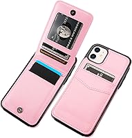 Vista 12 de KIHUWEY Funda compatible con iPhone 11 con soporte para tarjeta de crédito, cierre magnético de cuero de alta calidad, resistente funda protectora