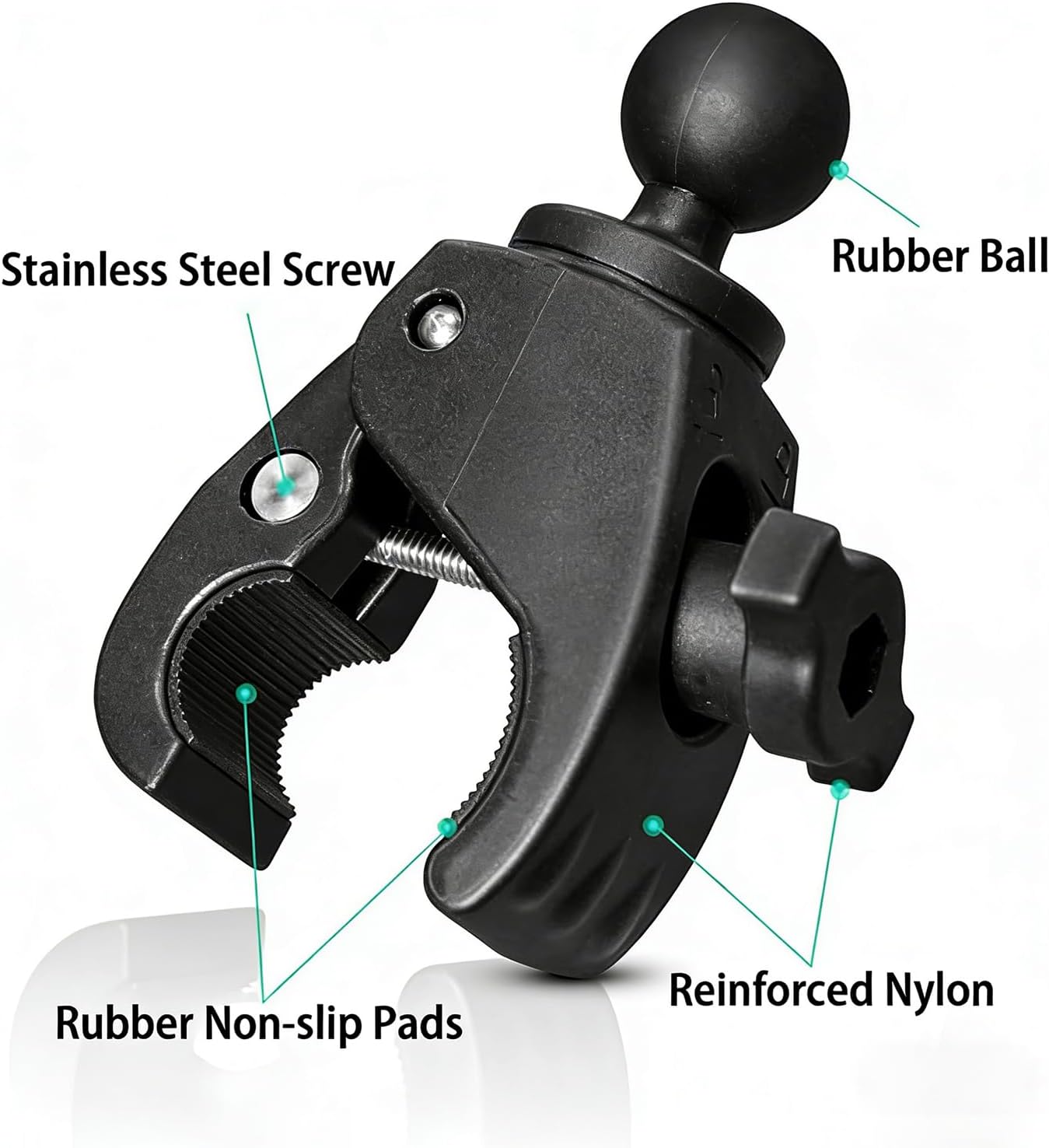 Strg 1'' Ball Mounts with Tough-Claw Clamp Base, Ball Mount Base Compatible with RAM and 1" Ball Systems from iBolt Tackform Enterprise
