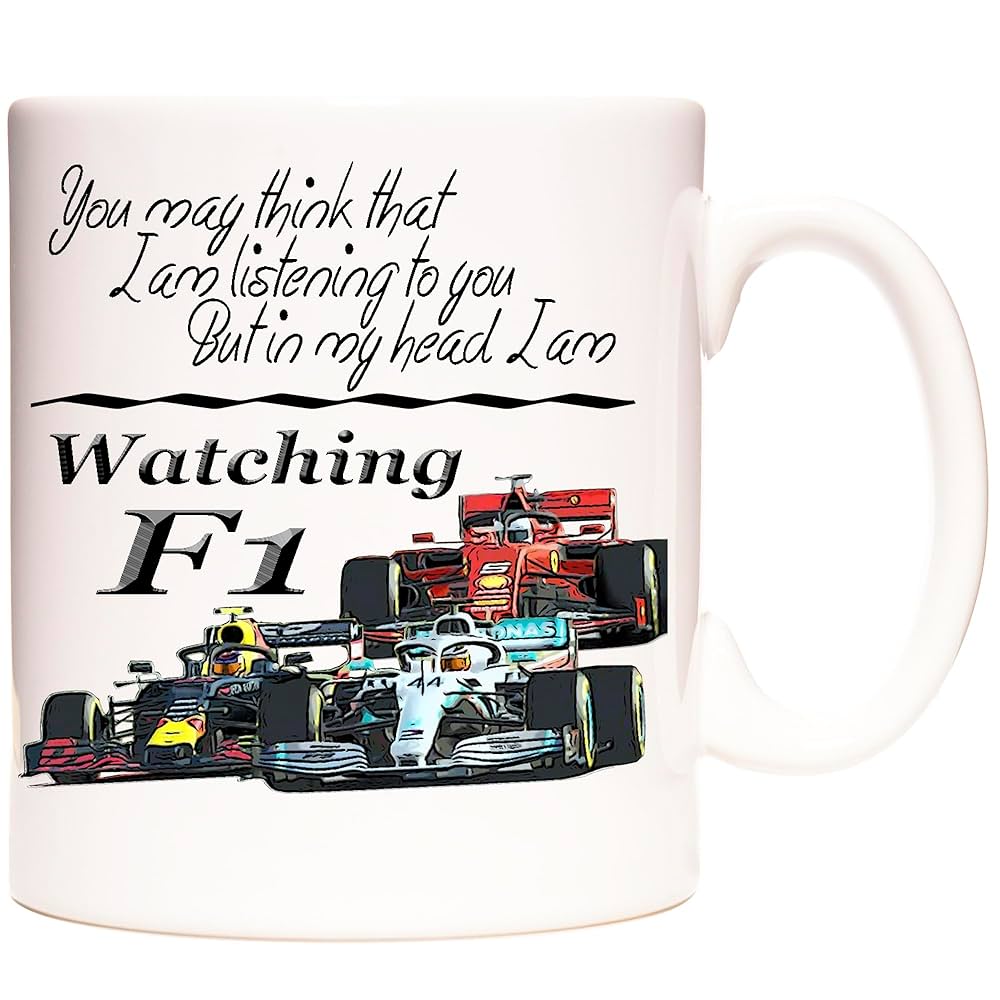 Orionprints Formula 1 Calendar Mug, Formula 1 Gifts For F1 Fan, F1 Mug With Race