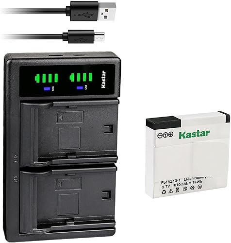 Miniatura 10 de Kastar Paquete de 2 baterías y cargador USB LTD2 compatible con batería Xiaomi YI AZ13-1, AZ13-2, cámara de acción Xiaomi Yi, cámara de acción Yi 1,