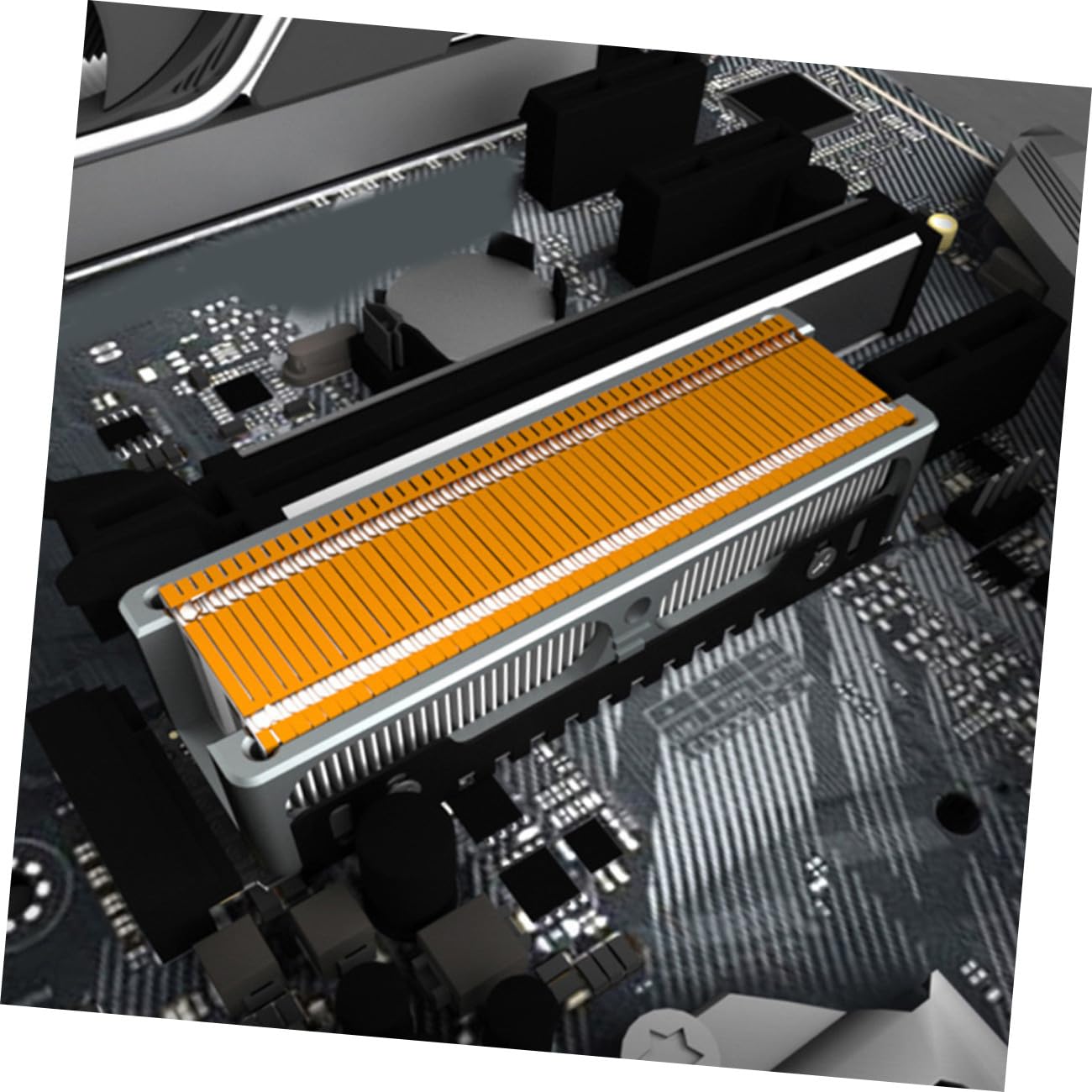 Albronze SSD Kühlkörper für M. 2 Ssd, Gold, mit Kühlrippen