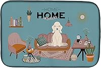 Vista 115 de Caroline's Treasures CK7824DDM - Tapete absorbente para secado de platos con diseño de bulldog inglés, rojo y blanco, para encimera de cocina, 14 x