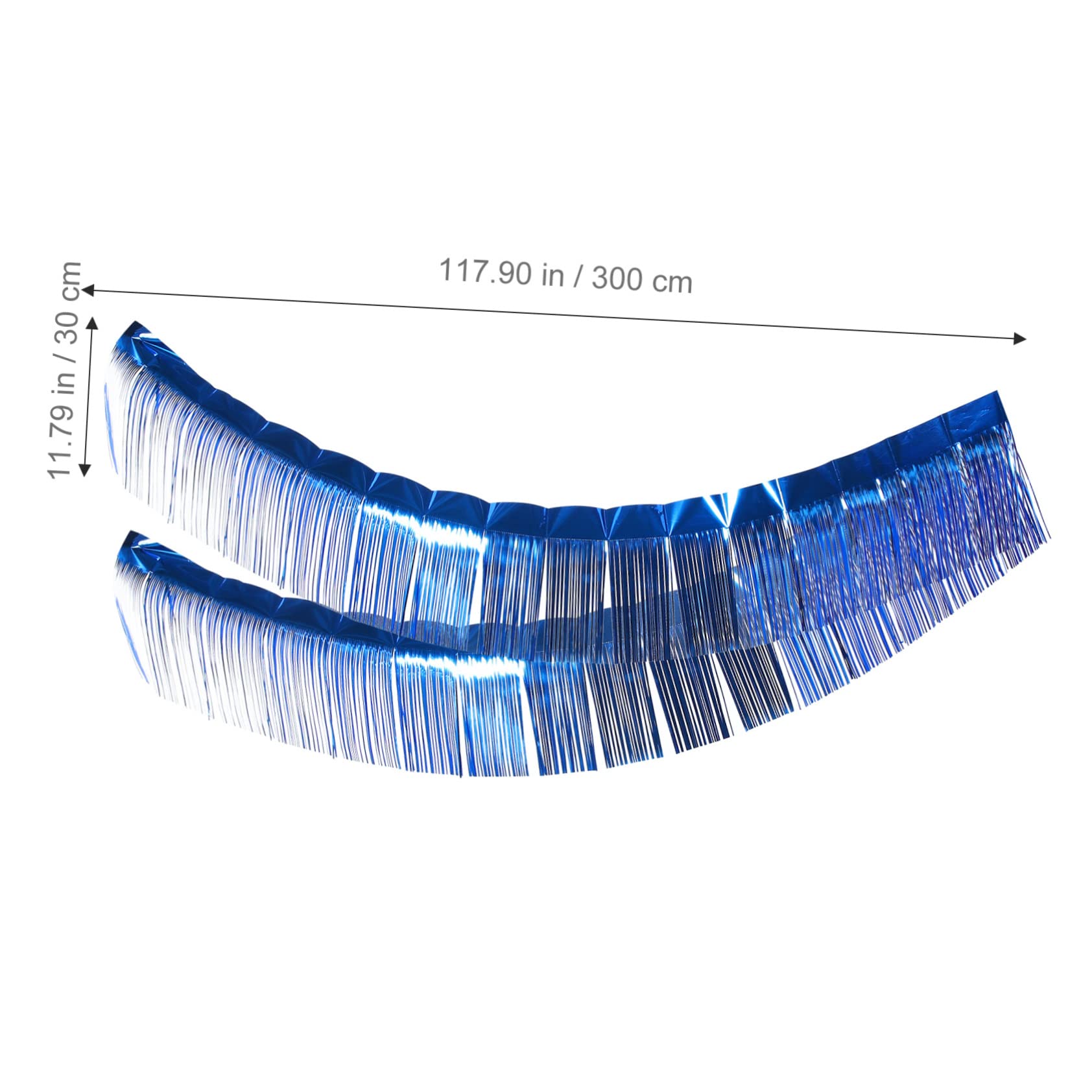 świąteczna świecąca girlanda, Imprezowa świecąca kurtyna parada pływająca z frędzlami i frędzlami pływająca(Bluex3pcs,300x30cm)