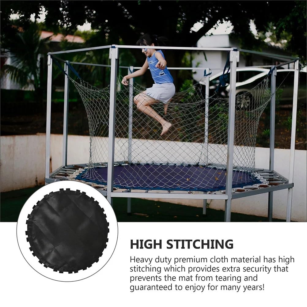 Trampolín Cama elástica Redonda de Malla para trampolín, repuestos, Alfombrilla para Saltar, Repuesto de Resorte para Saltar para Trampolines, Almohadillas Negras Accesorios De Trampolín