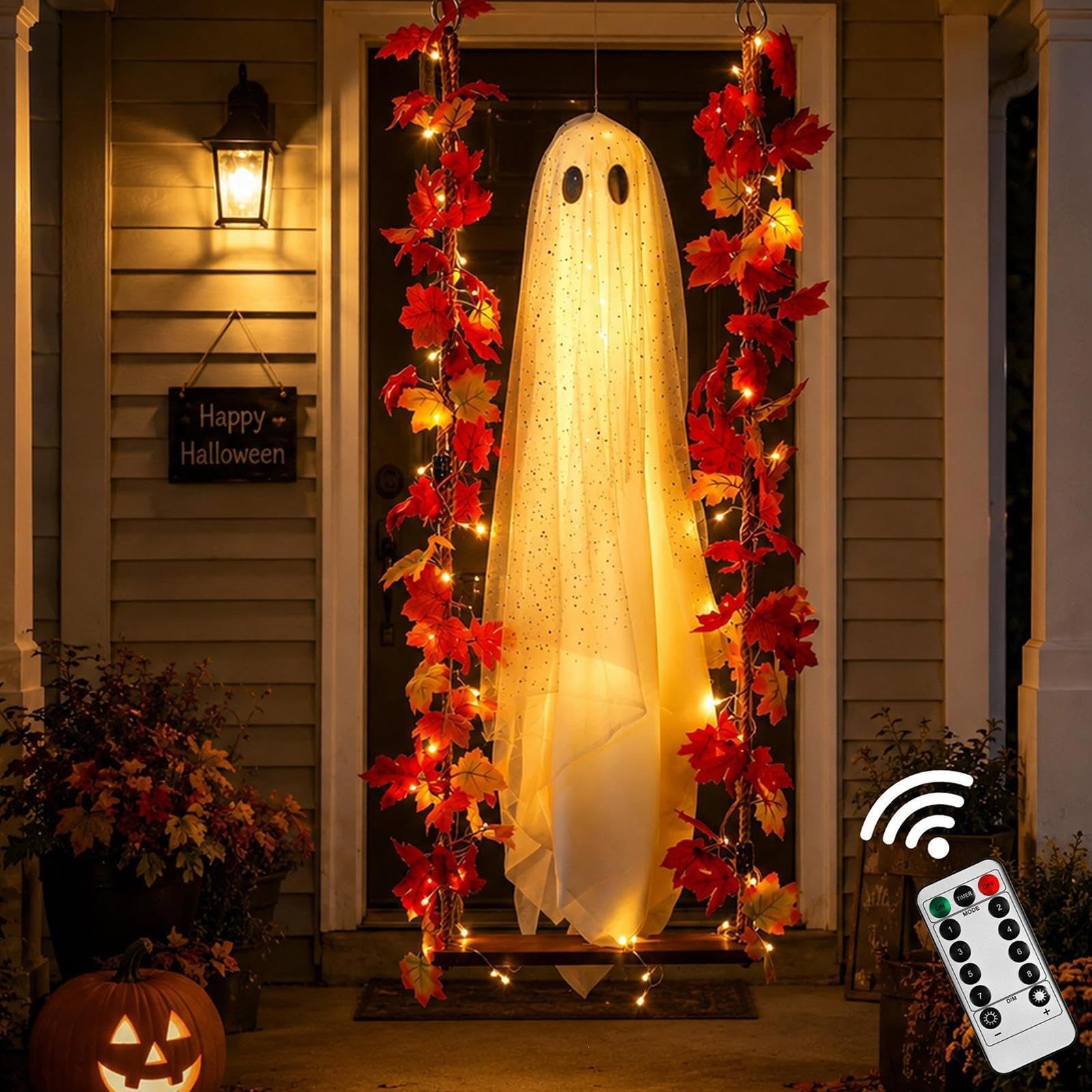 Halloweenowy Huśtający Duch Uroczy Przerażający Zdalnie Sterowany Duch