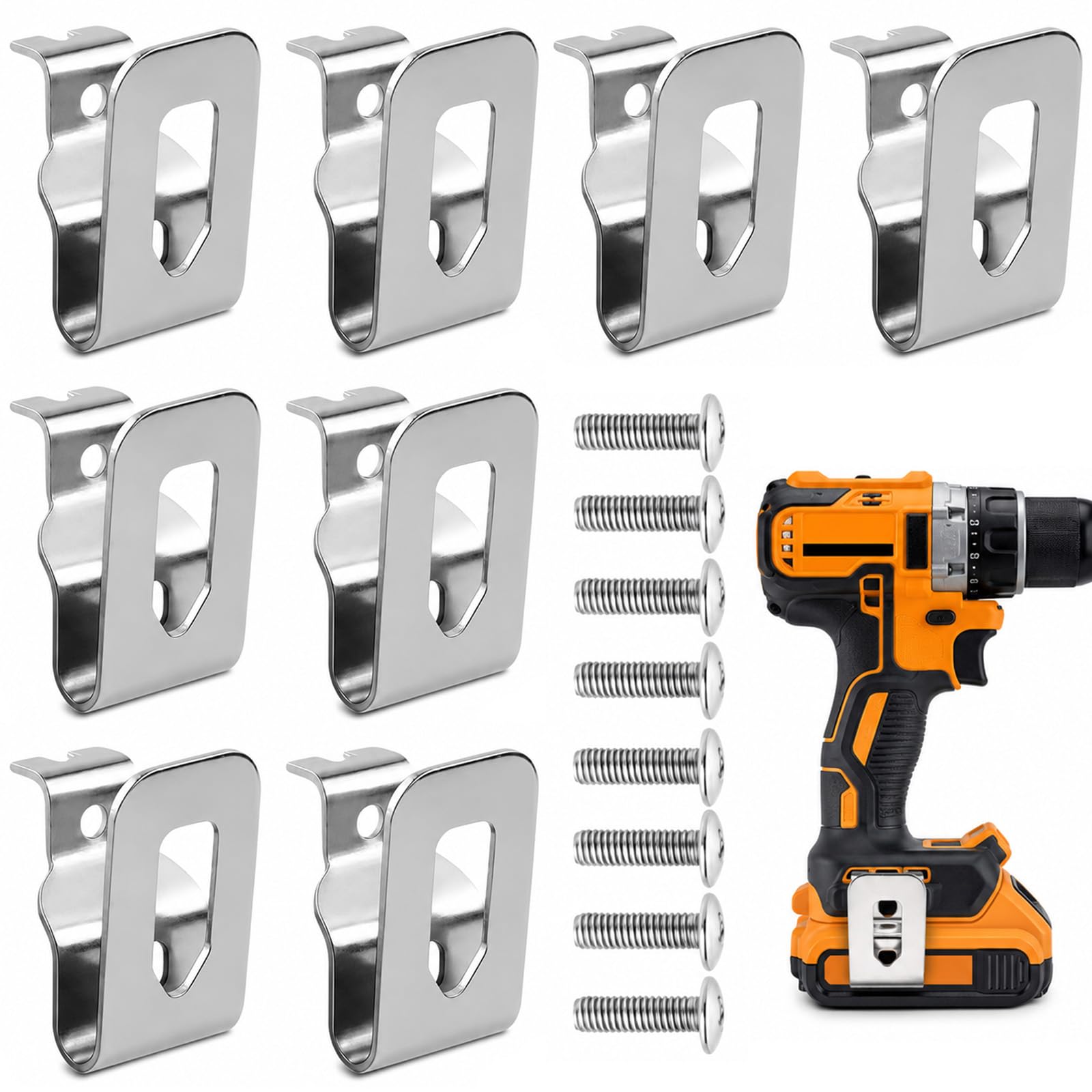 8 Pcs Electric Drill Belt Clip Replacement Hooks for Dewalt 18V MAX Tools