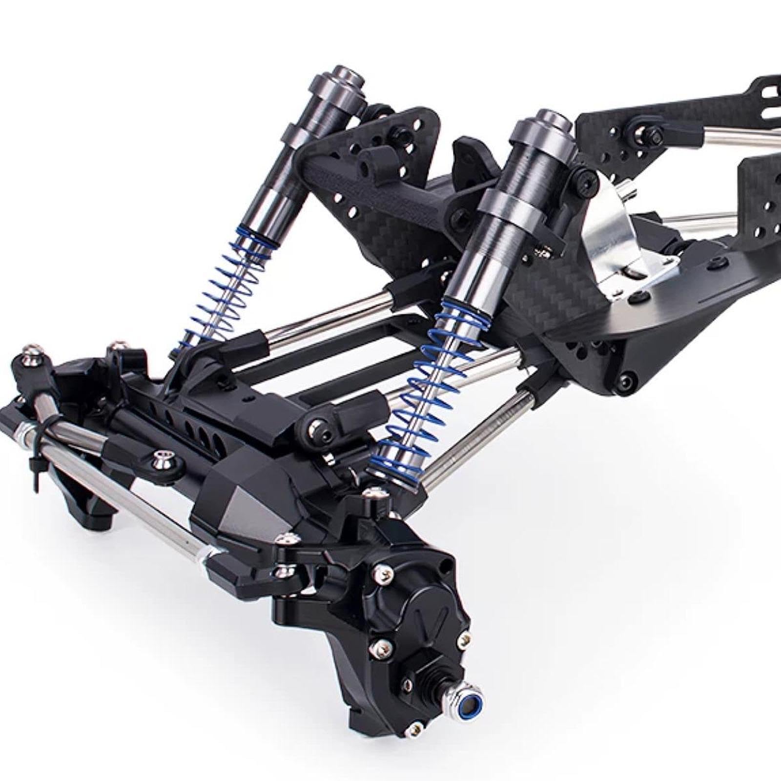 Kit de Chasis de Fibra de Carbono para Coche RC Crawler 1/10. Reemplaza Directamente Los Accesorios.