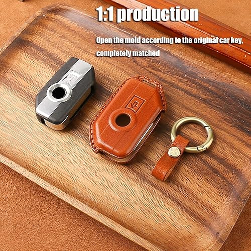 Miniatura 4 de HIBEYO Funda para llavero compatible con BMW R1250GS ADV R1200GS C400GT 750GT F850, accesorios de motocicleta, funda de cuero para llaves