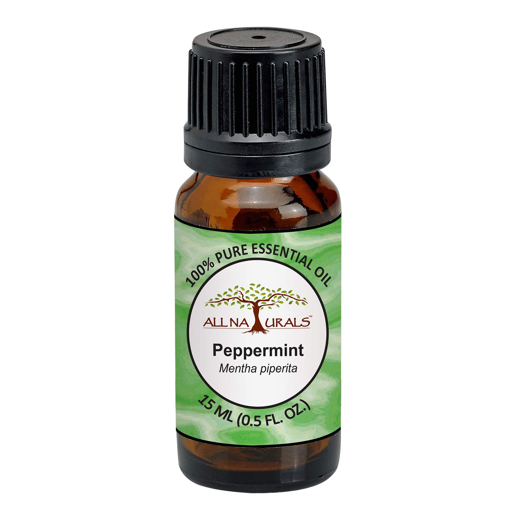 All Naturals 100% Pure Peppermint Essential Oil (Up) - 15ML For Aromatherapy, Hair, Bath & Focus
