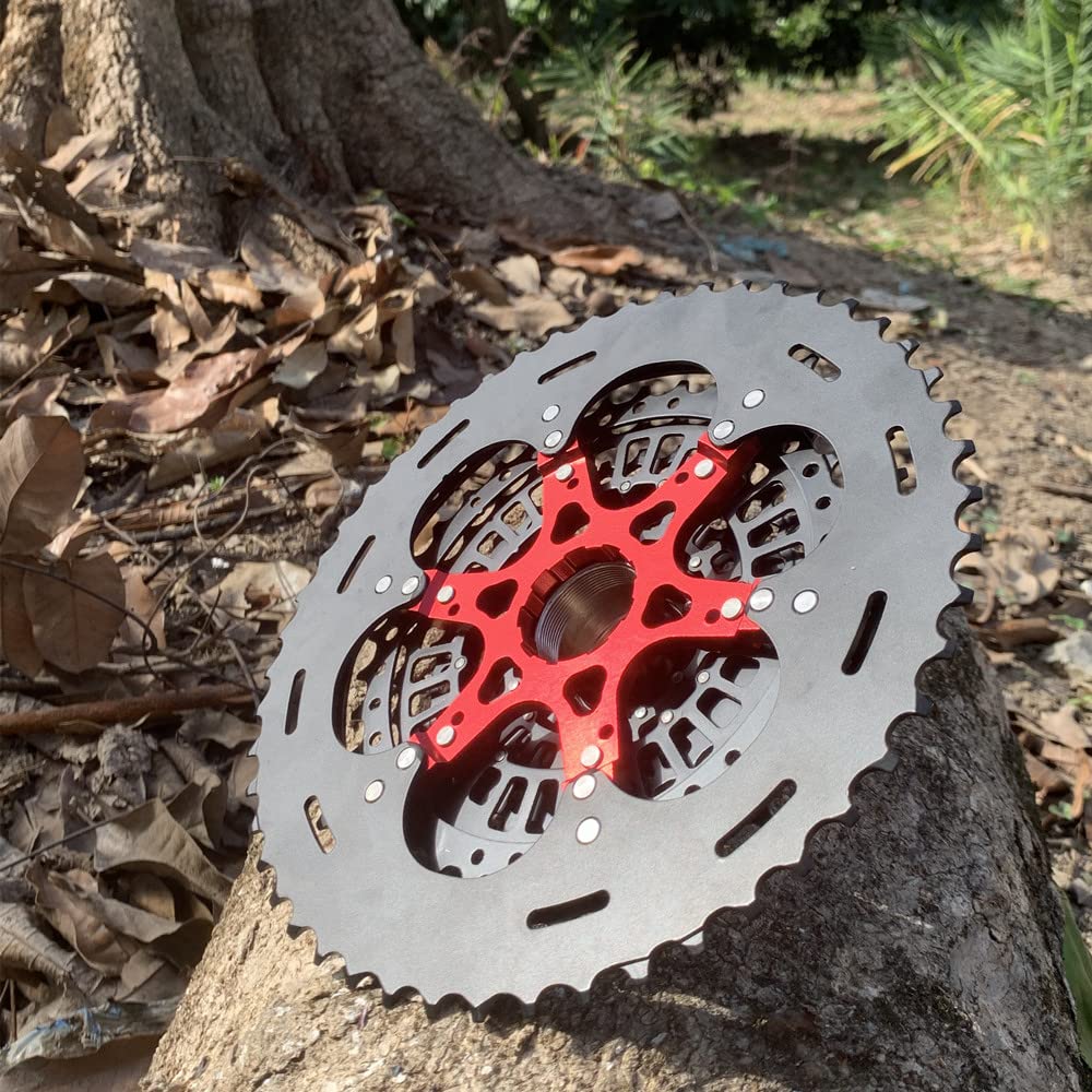 GERRIT PiñOn Bicicleta Cassette de Bicicleta MTB de 12 velocidades 12S 9-50T Compatible con Cassette Negro de Cuerpo 540g Rueda Libre de piñón PiñOnes Bicicleta MontañA