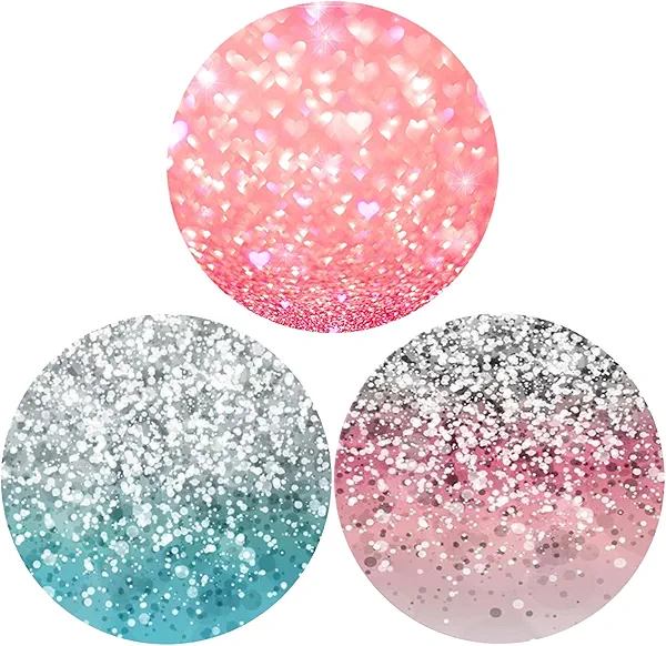 Collapsible Phone Bracket 360°Rotary Grips s for Phones & Tablets(3 Pack) -Pink Glitter Classic