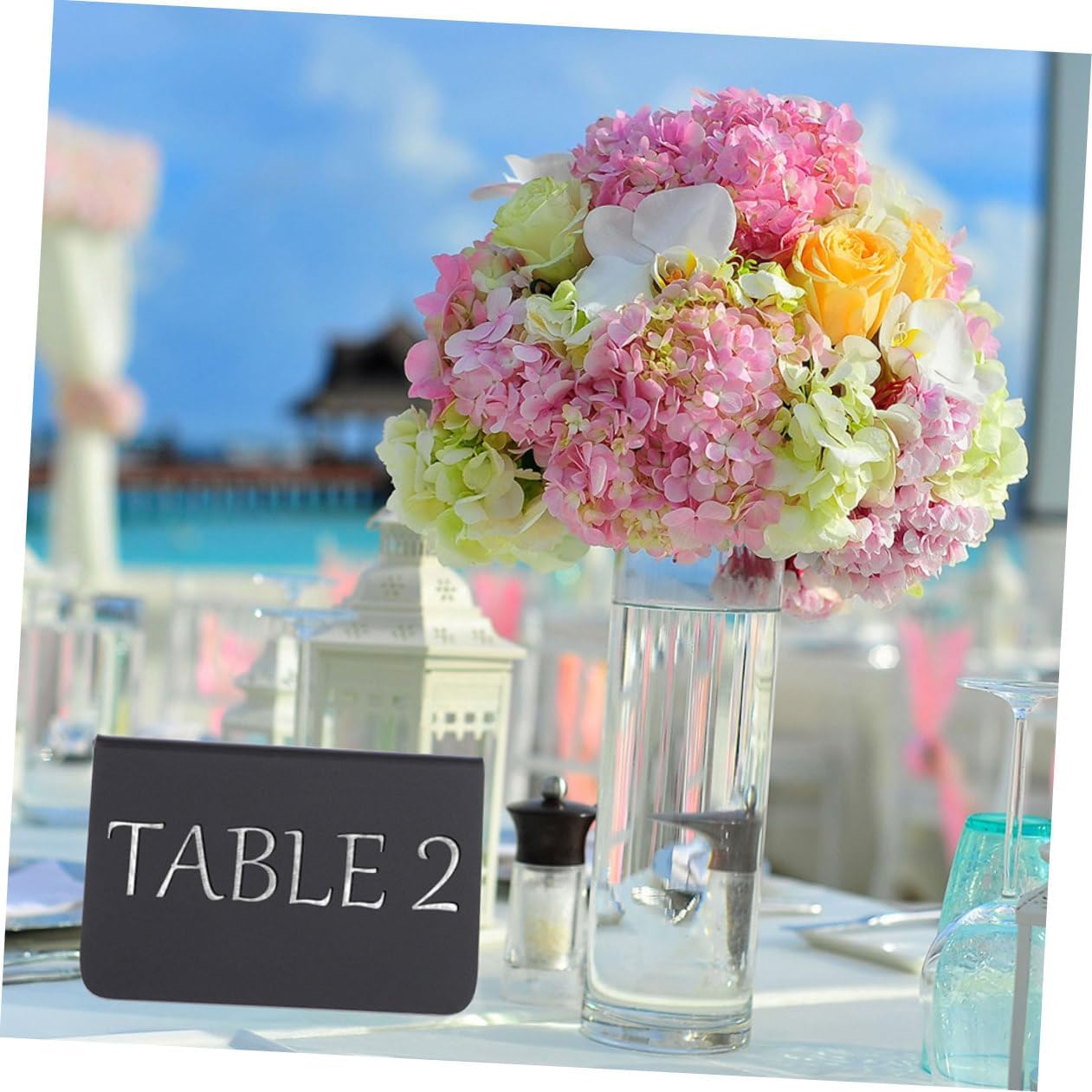 10pcs Small Signs Dual-Sided Message Boards for Home Wedding Versatile Tabletop Display for Writing Notices Menus