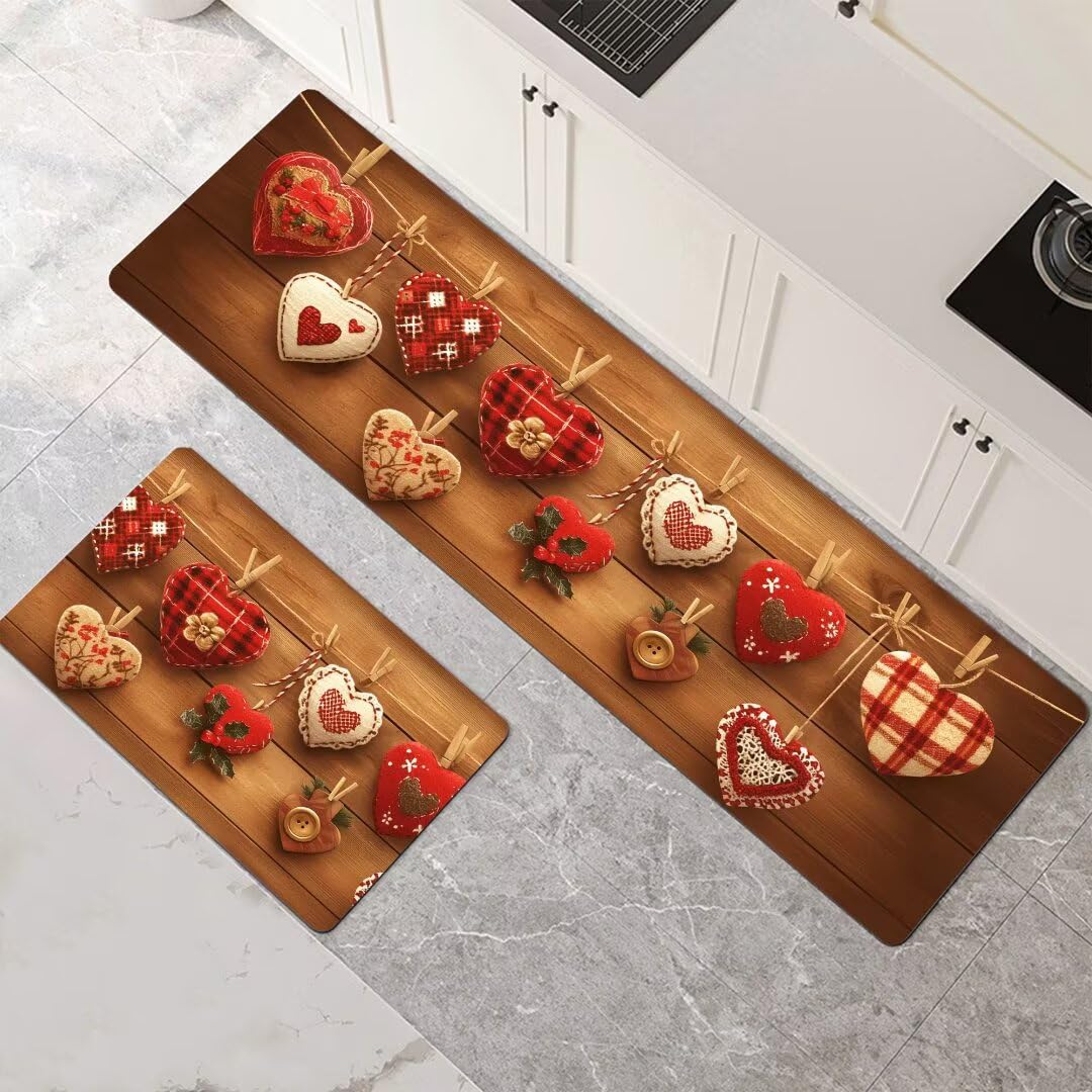 Alfombras de cocina de 2 piezas para pasillo y baño con propiedades de secado rápido y lavado