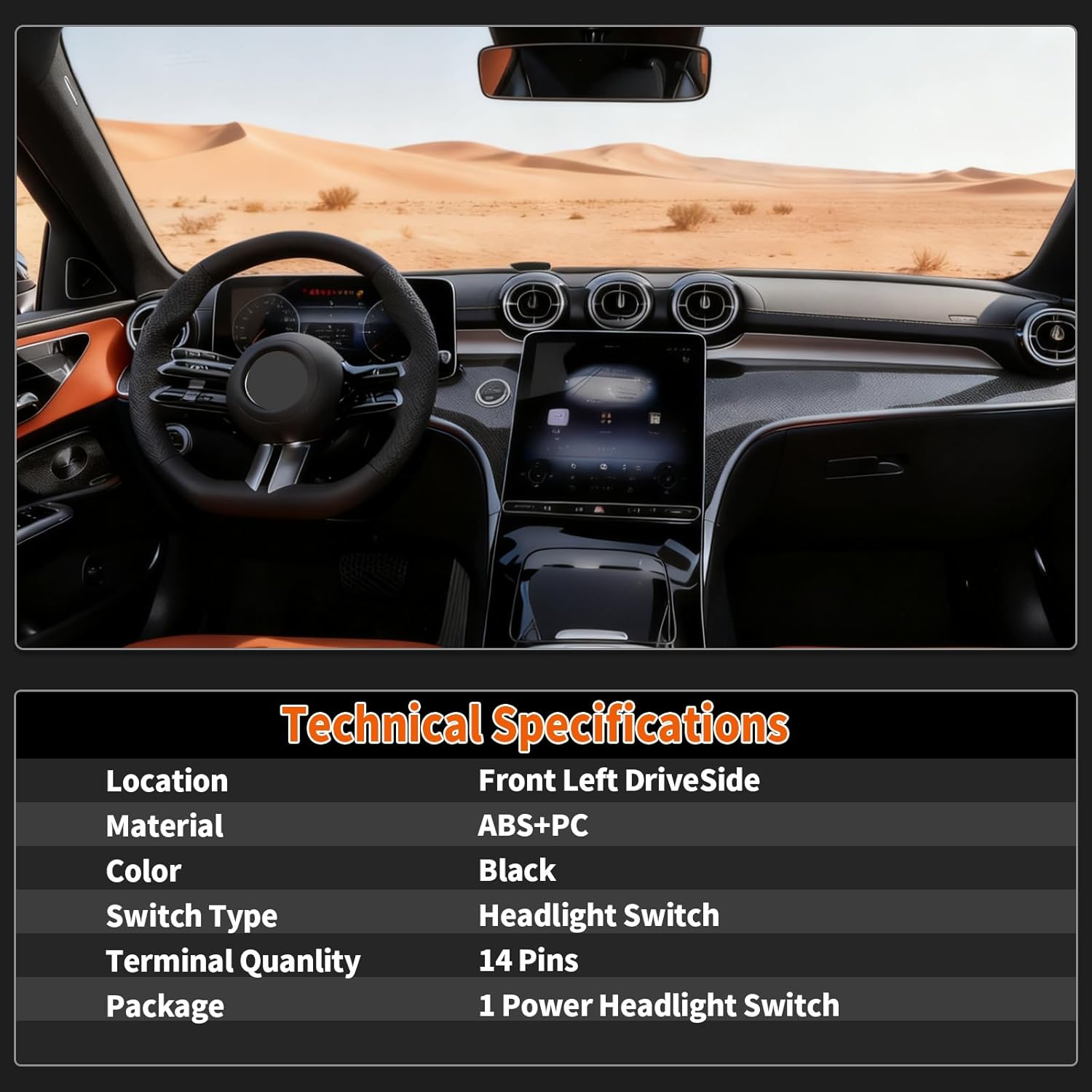 Headlight Switch Compatible with Ford F250 F350 F450 F550 Super Duty 2002-2004, Replaces 2C3Z11654DAB 2C3Z11654DAA