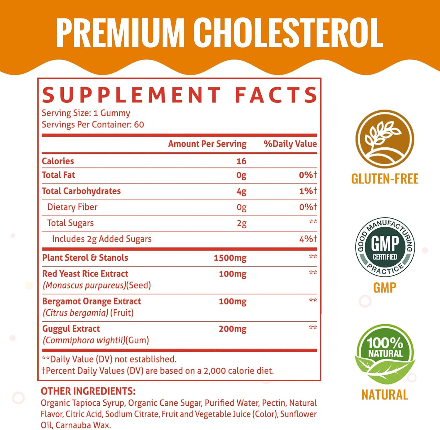 Cholesterol Supplements with 1500 Mg Plant Sterols & Stanols, Cholesterol Support Gummies, Cholesterol Complex Gummies, Maintains Normal Levels, Mixed Berry Flavor, 120 Count - Image 2