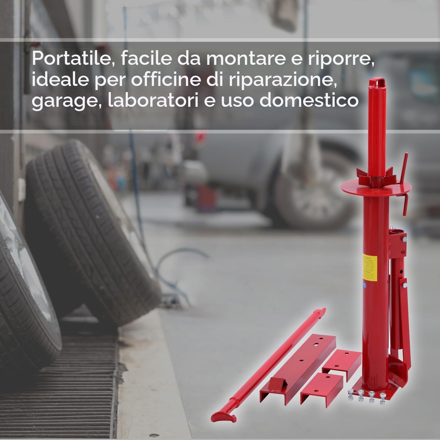 AIM Tools Smontagomme Manuale, Smontagomme Portatile per Auto, Strumento di Riparazione Garage per Veicoli con Montaggio su Ruota per Quad e Kart Moto 451326