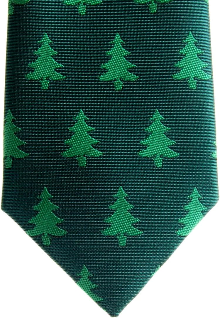 Retreez Christmas Tree Pattern Woven Pre-tied Boy's Tie