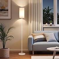 Vista 10 de Juego de 2 lámparas de pie para sala de estar, modernas lámparas de pie altas con interruptores de pie, bombilla no incluida, 64.6'', para sala