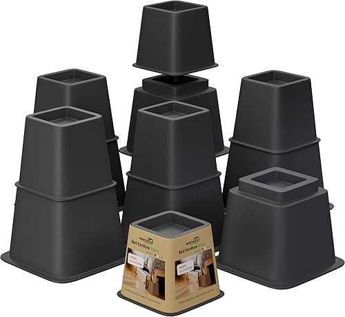 Elevadores de muebles de cama de 8 pulgadas, elevadores de cama resistentes en alturas de 8, 5 o 3 pulgadas, elevadores de muebles para cama, sofá,