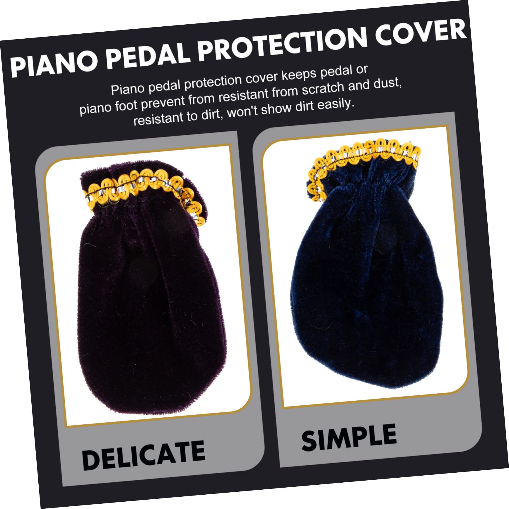 ifundom 24stücke Premium Klavier Fußpedalabdeckungen Elastische Langlebige Stahlpedal-schutzbezüge Schwarz Und Rot Für Schutz Von Klavierpedalen