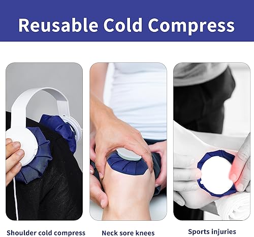 Miniatura 4 de Enfriador de cuello para climas cálidos, reutilizable, dispositivo de refrigeración de cuello, bolsa de agua caliente para aliviar el dolor, a