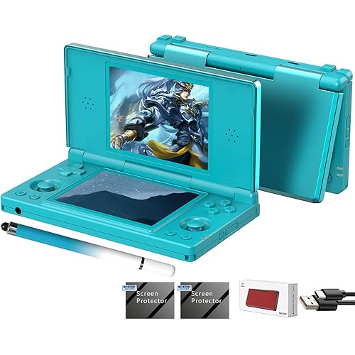 Aivuidbs RG DS Foldable Handheld Game Console RK3568 Anbernic RG DS Android 14 System two-Player Joystick Top and Bottom Dual Screen 4 inch OCA Full Touch Screen 4000mAh 3 + 32gb (RG DS-Turquoise Blue-new)