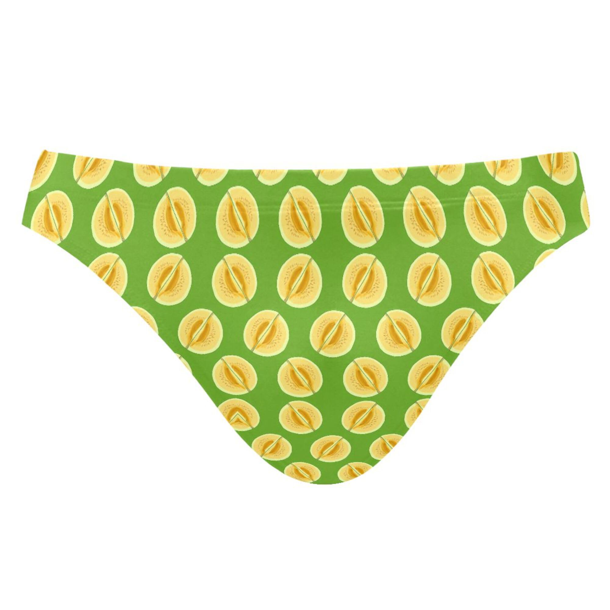 S Husky Cantaloupe Fruit Swim Briefs for Men Bikini Swimwear Boys Short XXL B0404894