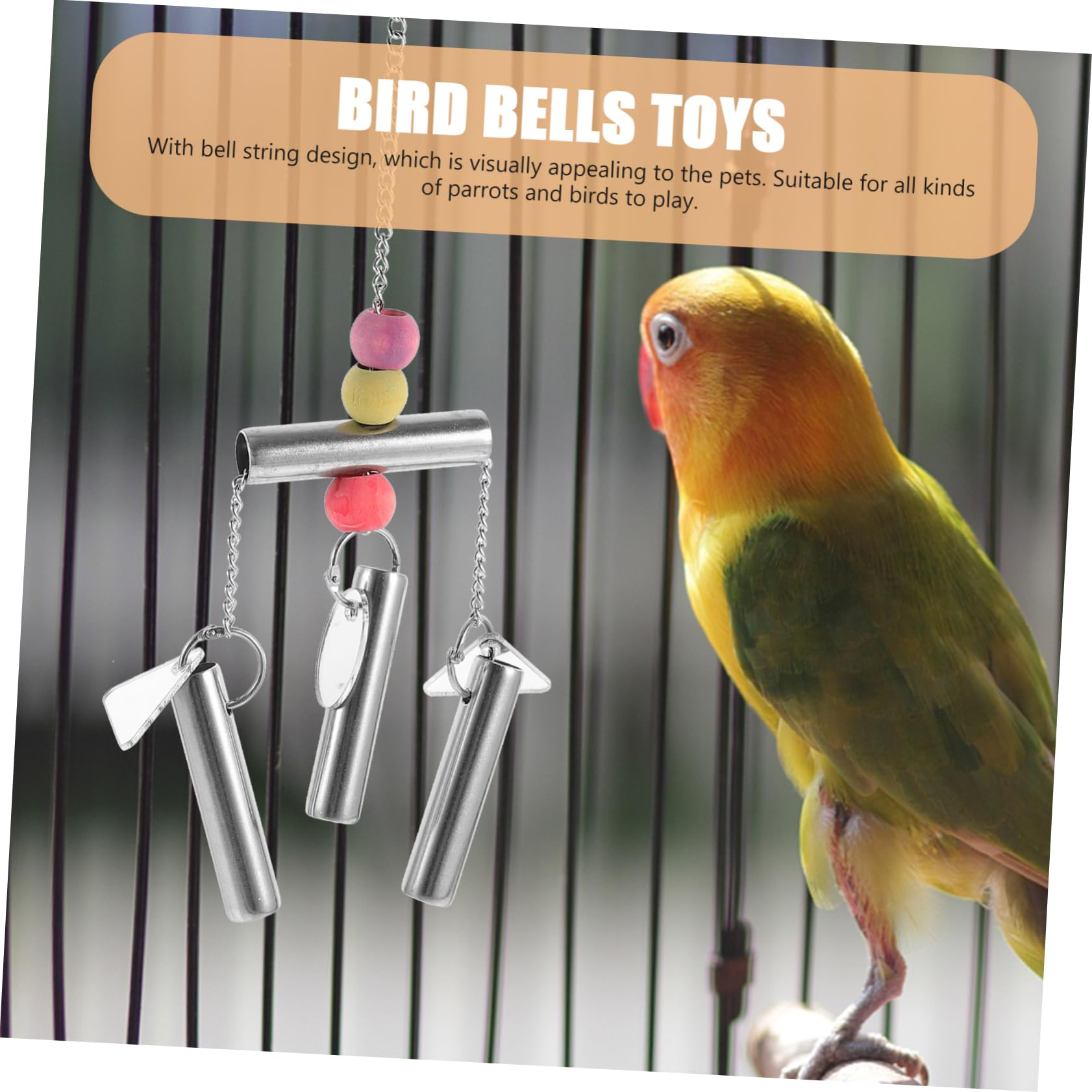 VANZACK 3stücke Vogelspielzeug Mit Glocke Kauspielzeug Für Papageien Und Sittiche Sicheres Und Langlebiges Spielzeug Für Vogelkäfige Fördert Körperliche Aktivität Und Spaß