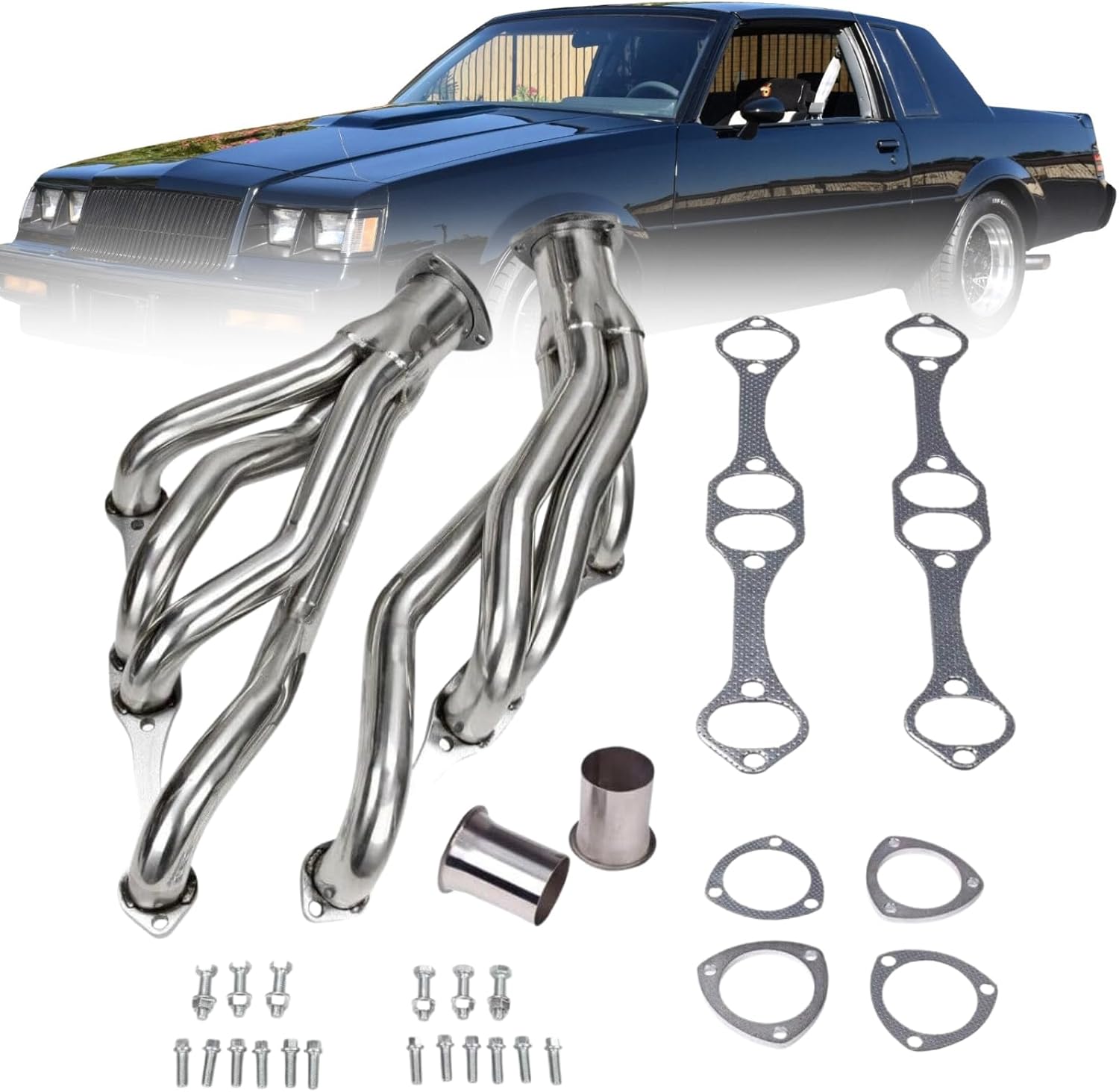 Stainless Steel Exhaust Headers For 1967-1987 Chevrolet Pontiac Buick Oldsmobile engines