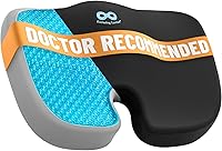 Vista 16 de Everlasting Comfort Cojín de asiento de espuma viscoelástica recomendado por médicos para sillas de oficina y automóvil, accesorios ergonómicos