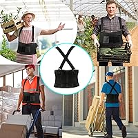 Vista 6 de PAZAPO Soporte de espalda para hombres y mujeres – Soporte lumbar inferior para levantamiento pesado – Cinturón de soporte de espalda baja