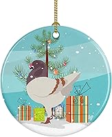 Vista 82 de Caroline's Treasures Bactrian Camel Adorno de cerámica de Navidad, decoración colgante de árbol de Navidad verde azulado para el hogar, vacaciones