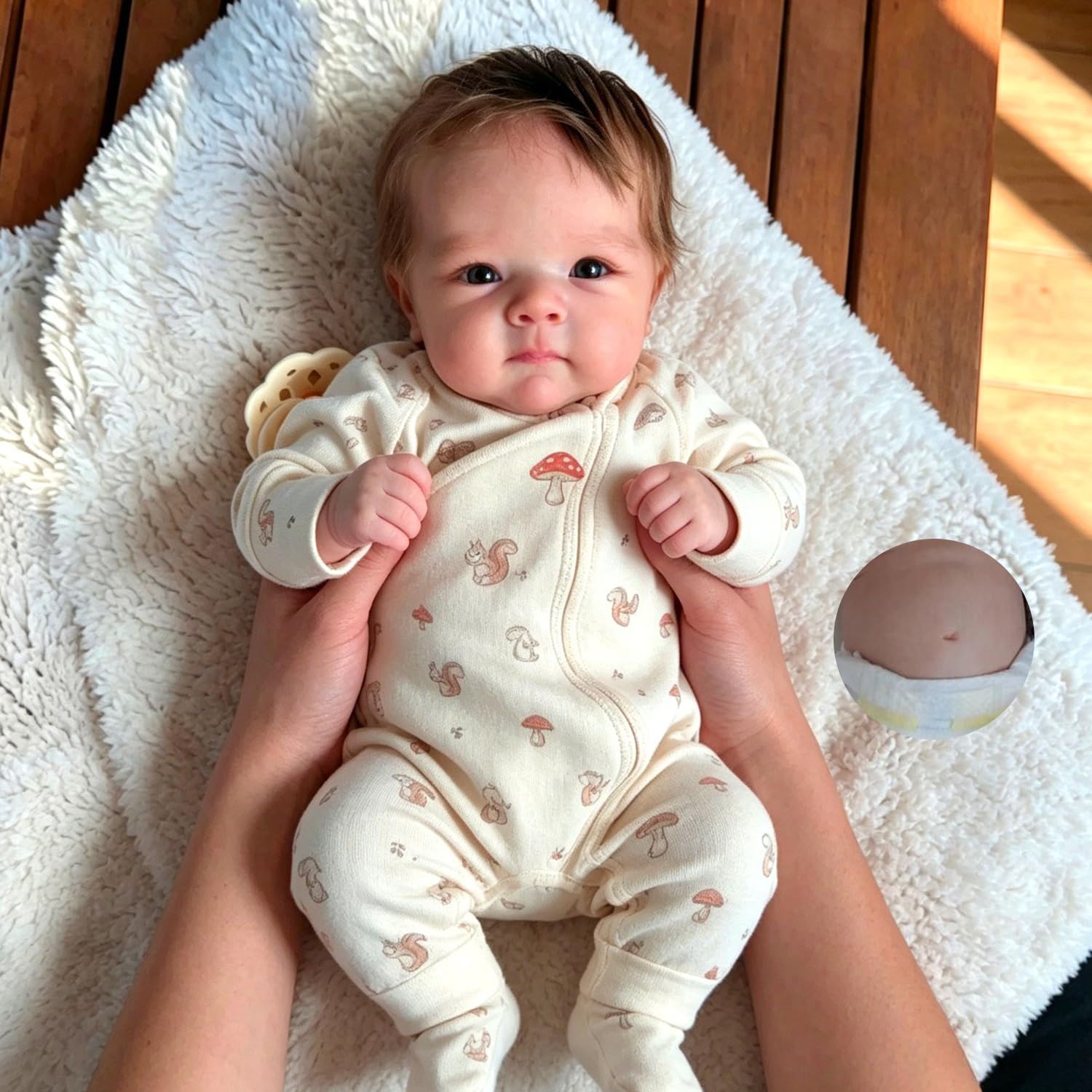 Anano Bambole Reborn Maschio Occhi Aperti 45cm Bambole Neonato Realborn Che Sembrano Vere Prematura Bambolotto Reborn Realistica Maschio Silicone Realistico Cuddle Baby Doll (Moderno)