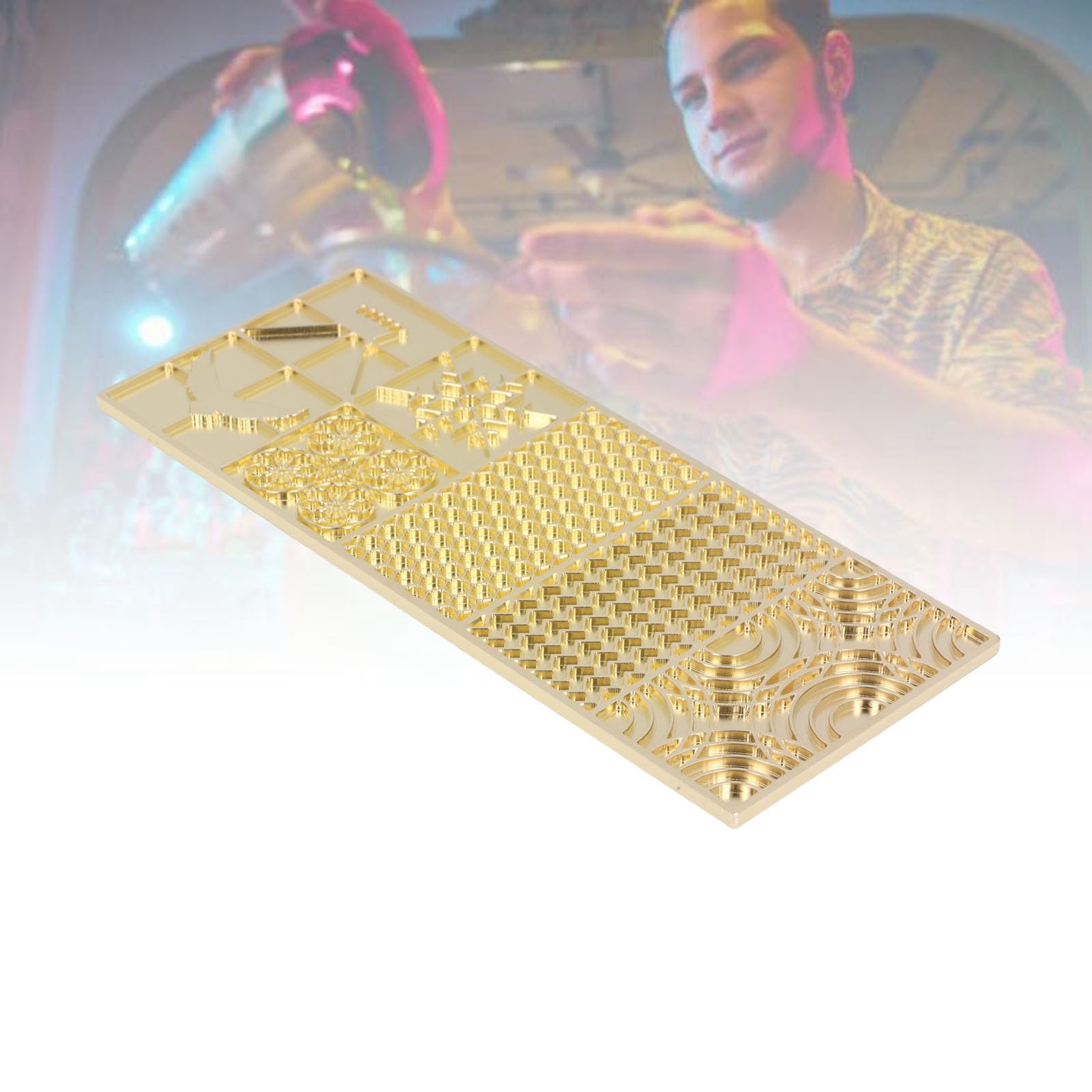 Bandeja de diseño de hielo personalizado Kuuleyn, bandeja de sello de hielo fabricante de cubos de cobre placa de diseño rápido sellos modernos accesorios de camareros para