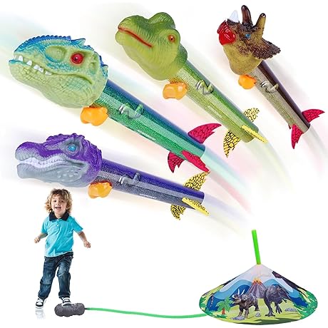 Dinosaur Toy Rocket Launcher for Kids