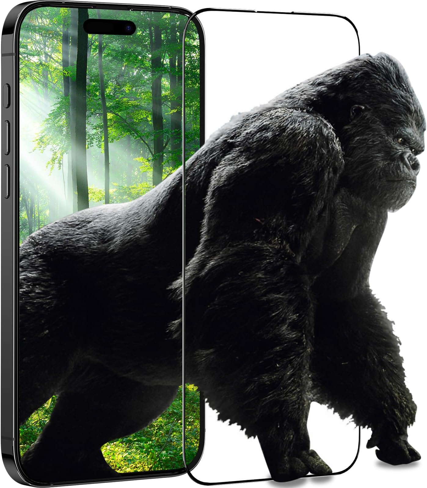 Amazon 【ゴリラガラス】memumi Iphone 16 Plus15 Plus対応強化ガラスフィルム 全面保護「硬度9h圧倒的 
