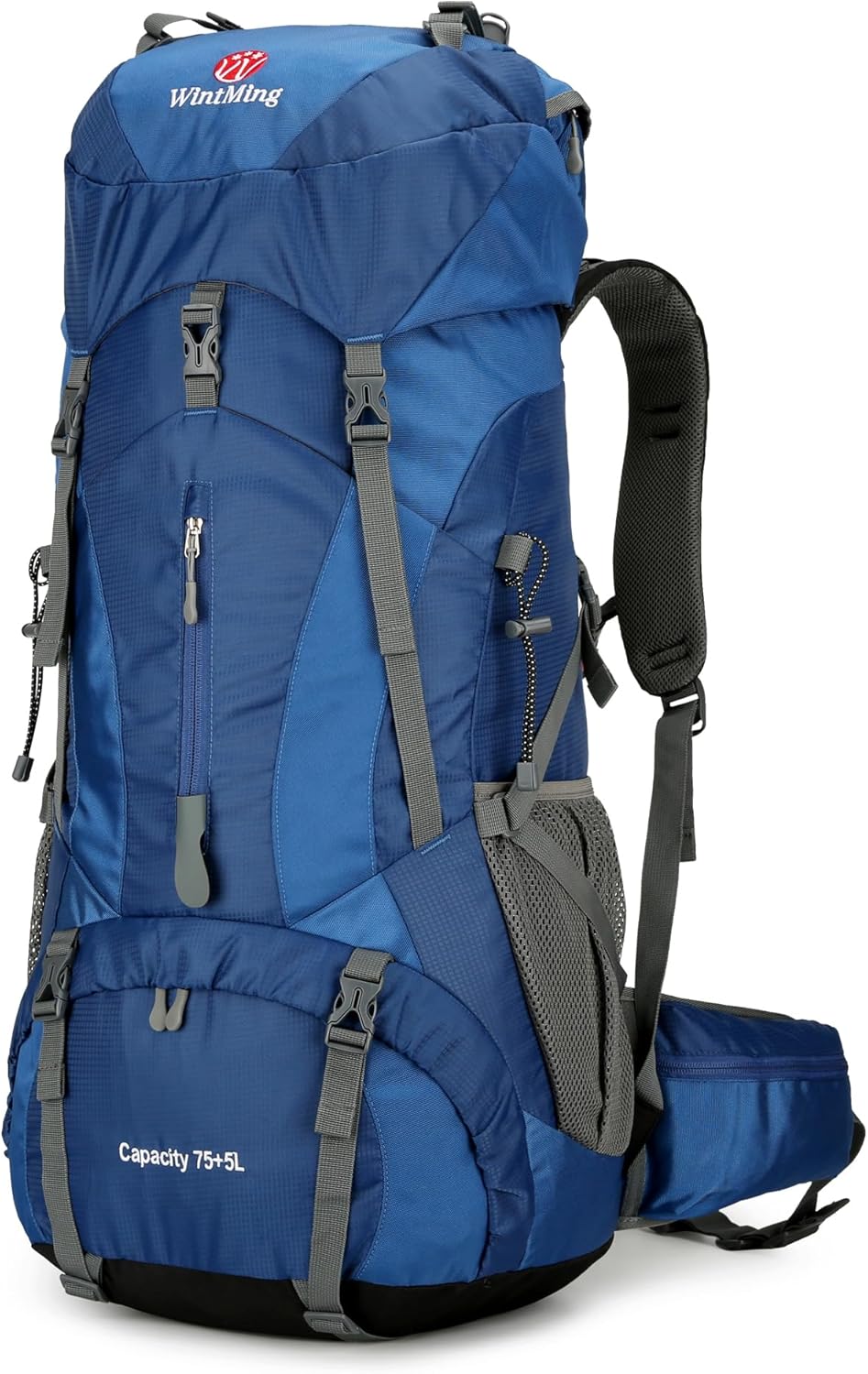 Hiking Backpack for Men and Women 70L+5L Waterproof Lightweight Camping Daypack with Rain Cover for Outdoor Travel Mountaineering – Frameless (Navy) Hiking Backpack for Men and Women 70L+5L Waterproof Lightweight Camping Daypack with Rain Cover for Outdoor Travel Mountaineering – Frameless (Navy)