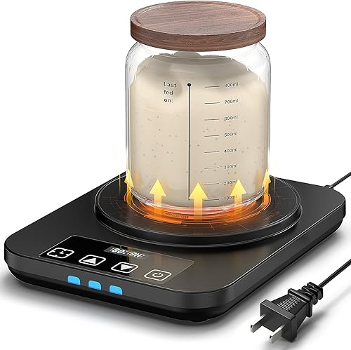 Tapete calentador eléctrico de masa madre, almohadilla térmica mejorada para iniciador de masa agria, herramienta de prueba de calentador de masa