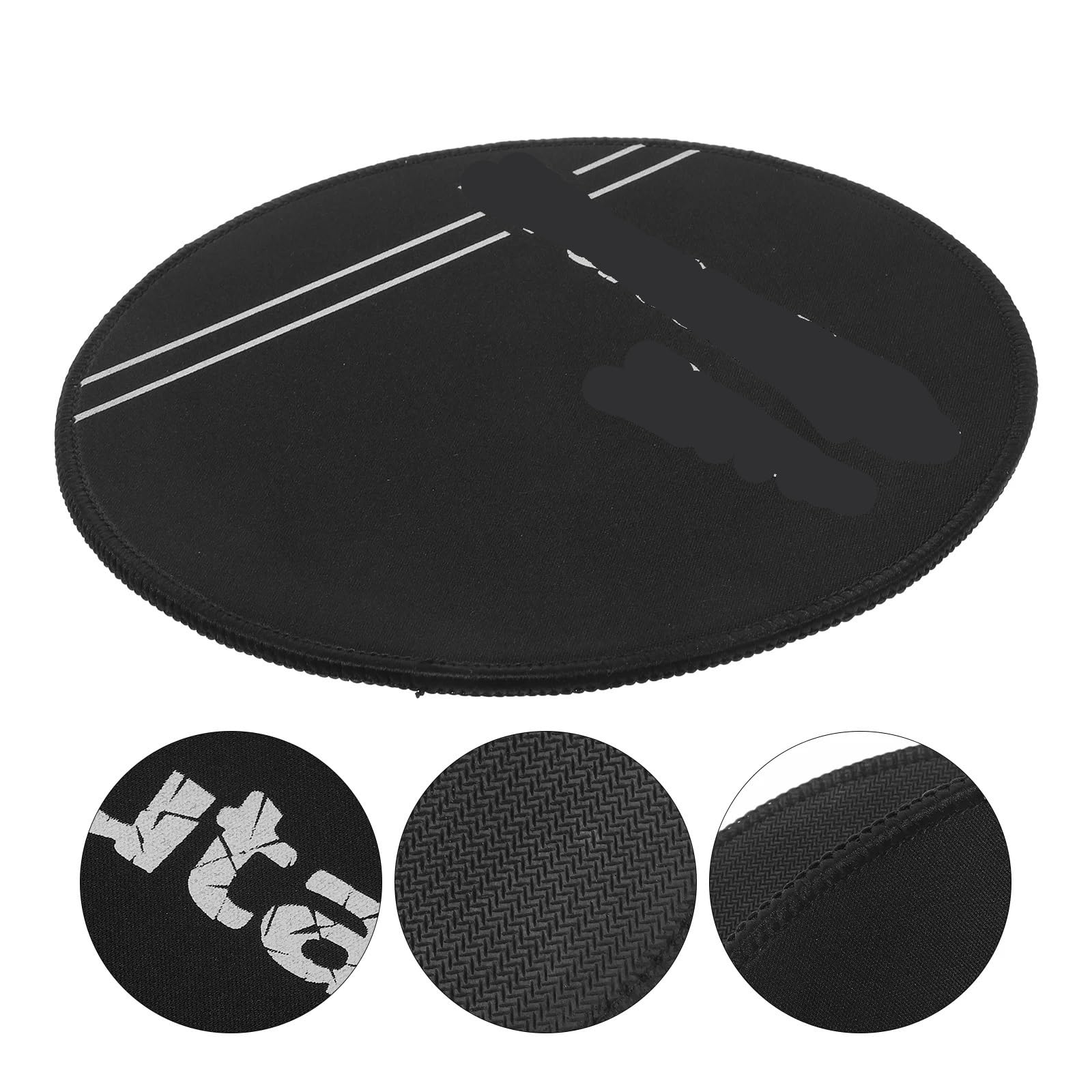 Silenciador De Batería Almohadilla silenciosa for platillo de tambor, Kit de práctica de Tenor, conjunto de accesorios negros en tela, accesorios de asiento de goma, 2 uds. Para PráCtica Silenciosa(25