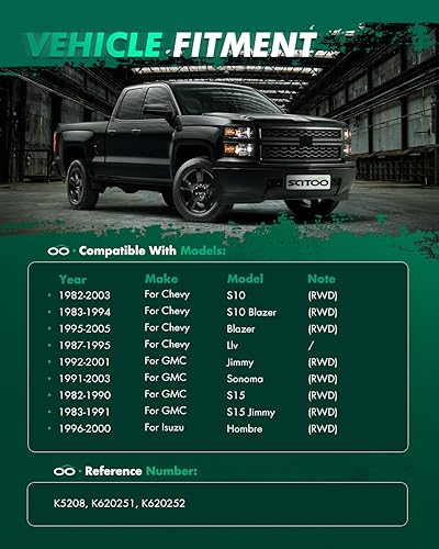 Miniatura 2 de SCITOO 4 unids RWD Kit de suspensión delantera brazo de control inferior superior rótula ajuste 1982-2003 para Chevrolet S10 1995-2005 para Blazer