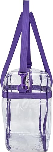 Vista 306 de Oraben Bolsa transparente transparente aprobada para estadios de 12 x 6 x 12 pulgadas, bolsa de estadio para trabajo, juegos deportivos, gimnasio