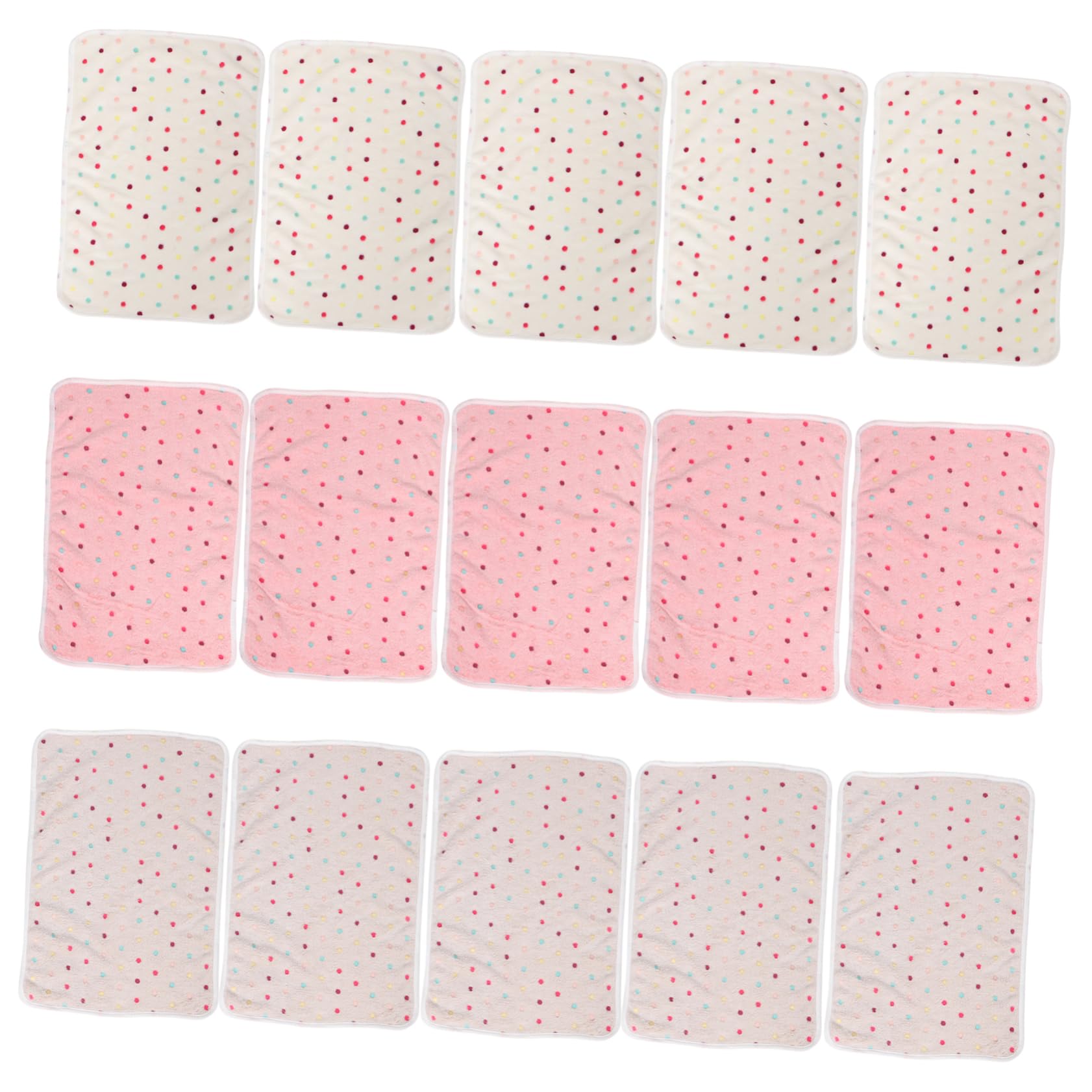 INOOMP 15pcs Dog Blanket All Season Use for Small Cats and Other Small Animals High Absorbency for Pet Travel and Home Use