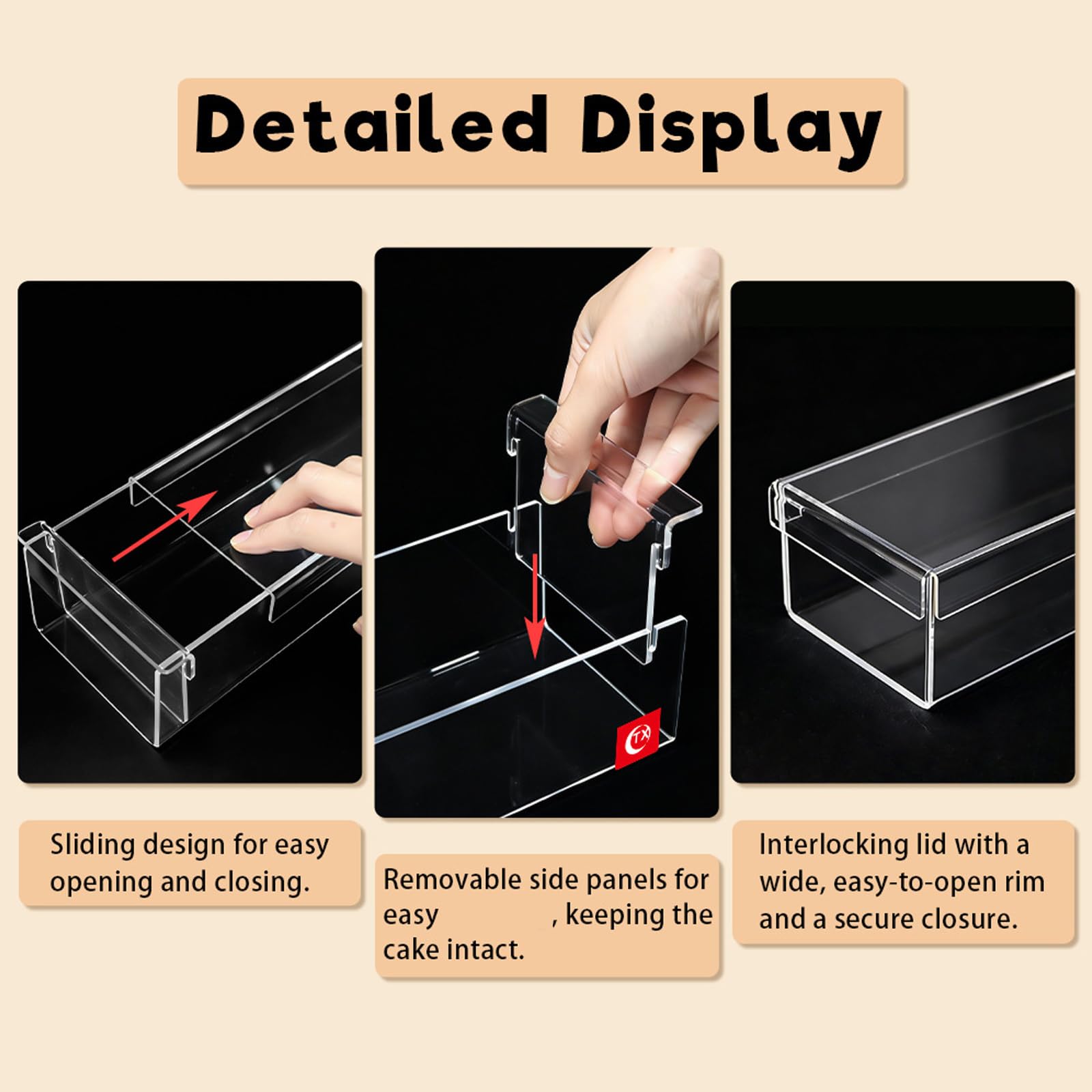 Molde rectangular para hornear postres, molde para dar forma a pasteles de tarta de queso y tiramisú con para panaderos caseros y fiestas de fin de semana Molde para postres de cocina para tarta