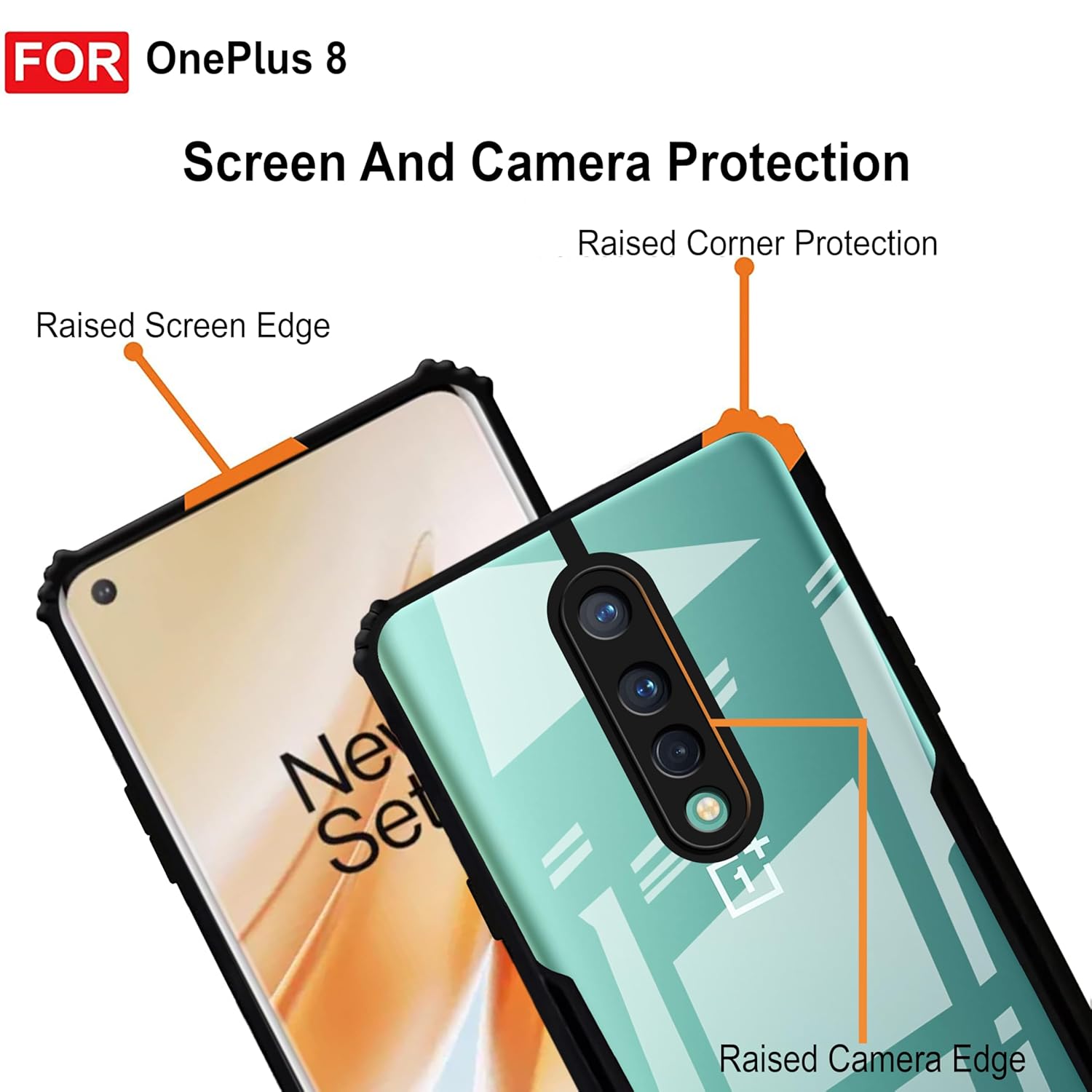 Amazon Brand - Solimo Mobile Cover for OnePlus 8 (Polycarbonate_Black) offers donot miss