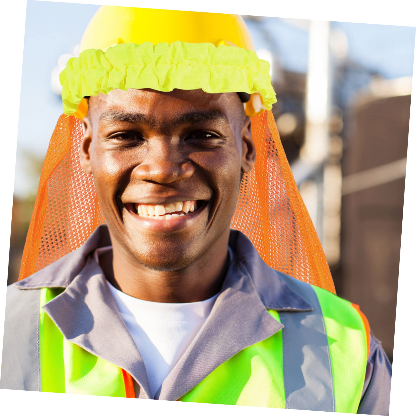 SHINEOFI Schutzhelm Sonnenblende Uv Nacken Visier Hardhat BAU Von Schutzhelmen Abdeckung Halsschutz Für Schutzhelme Hutschutz Geflecht Aus Chemiefaser