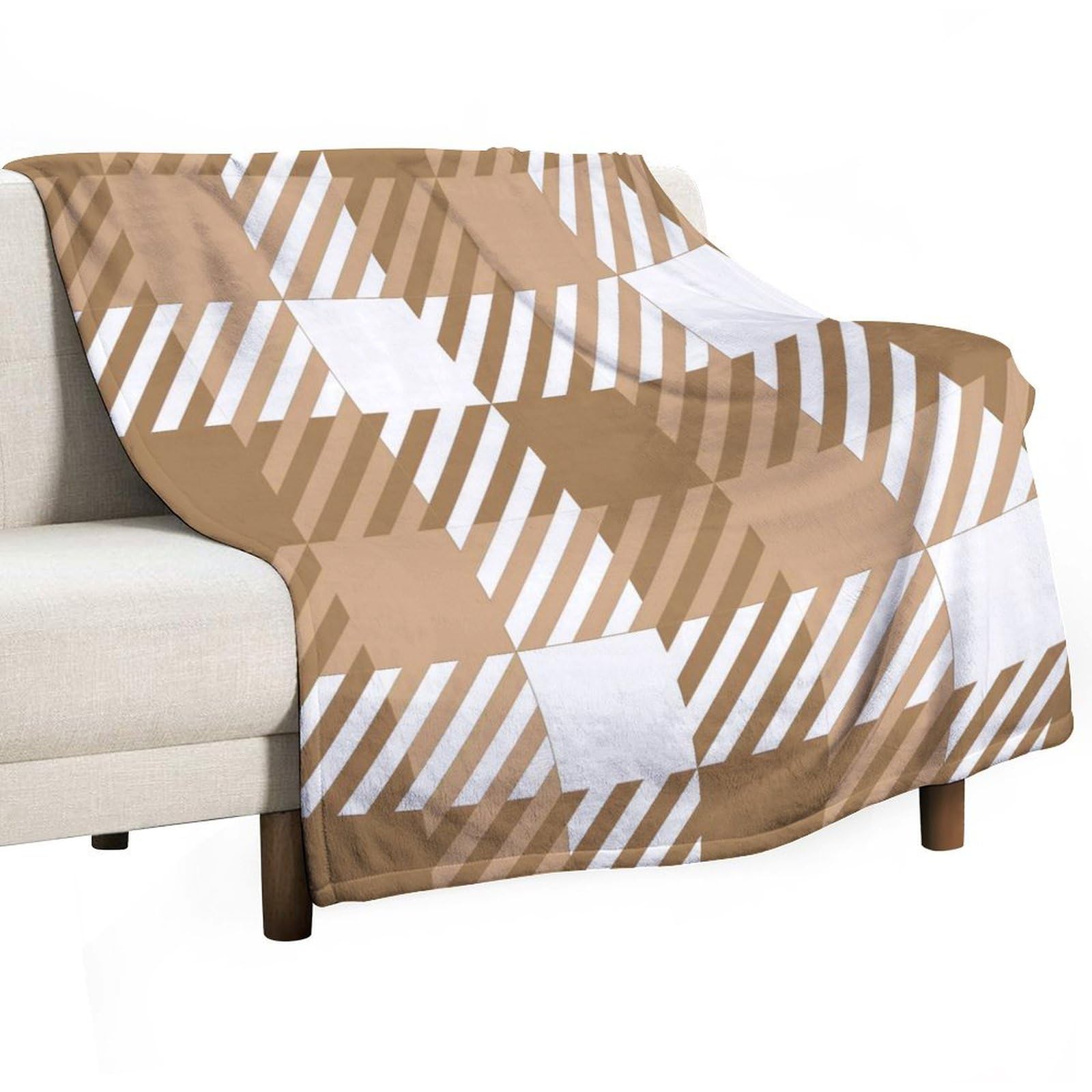 Couverture polaire chaude jeté de canapé plaid à carreaux grand format 152x203 cm