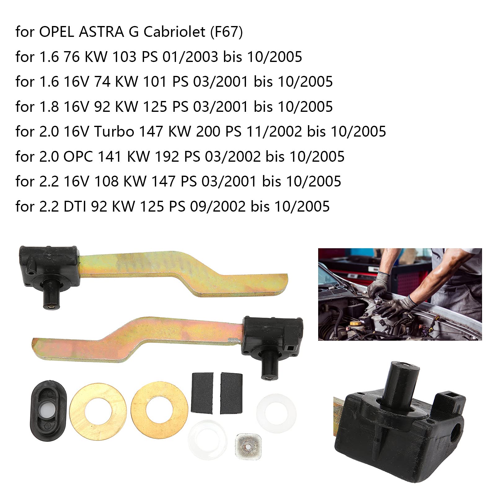 Kit De Réparation De Verrou De Capot Verrouillage Clasp Cover Frame Outils De Maintenance Pour Cabriolet F67