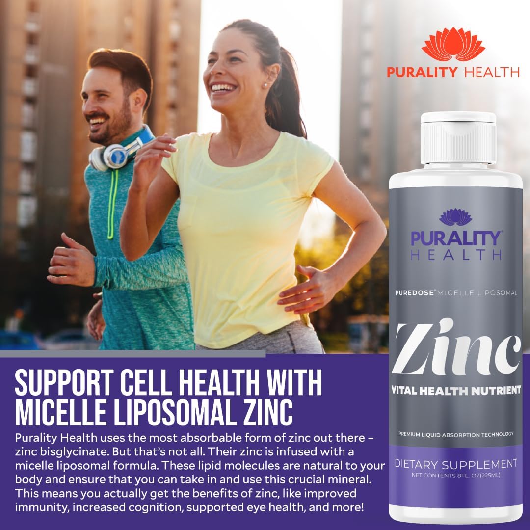 Liposomal Zinc, Purality Health,15mg of Zinc per Serving, Liquid Zinc, Blueberry Flavor, Vegan, Gluten-Free, 15 Day Supply - Image 5
