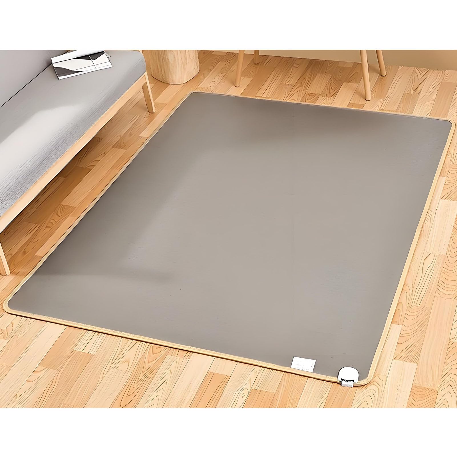 Tappeti Riscaldati,Tappeto Riscaldante per Pavimento,Riscaldamento a Temperatura Costante,Temperatura Regolabile,PVC Riscaldamento Elettrico a Pavimento Camper 100×100cm