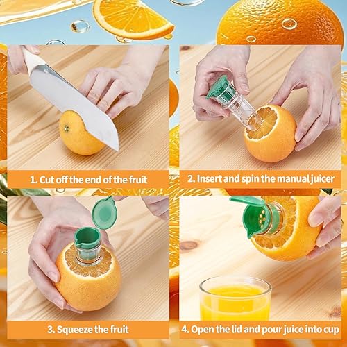 Miniatura 5 de Exprimidor de limón con filtro, exprimidor manual sin BPA, exprimidor portátil de cítricos para cocina, cócteles, barbacoa, exprimidor de lima de